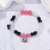 "Halloween Spider Love Magnetic Bracelet: Adjustable Beaded Jewelry for Couples"