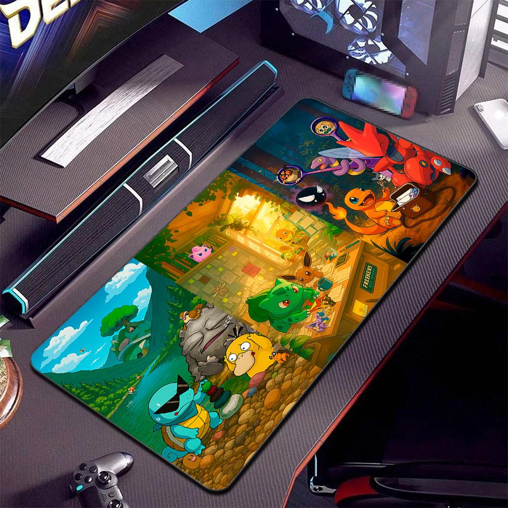 Mouse Pad Large Gaming Accessories Computer Gamer Keyboard Pad P-Pokemon Laptop Desk Mouse Mat XXL Rubber Non-slip Base Mousepad