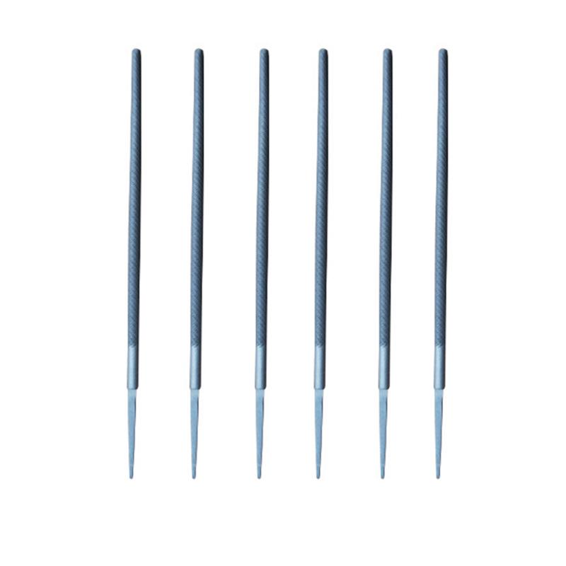 Diamond Saw Fine-Tooth Sanding File Set for Electric Chain Woodworking 6-inch-Medium-Round