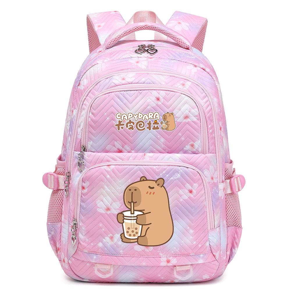Cute Capybara Student Waterproof Backpack Girls Kids Back To School Book Bags Teenagers Schoolbags Women Travel Bagpack Mochila