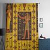 Egyptian Gods And Ancient Egyptian Hieroglyphs Chiffon Sheer Curtains for Living Room Bedroom Decor Window Voiles Tulle Curtain