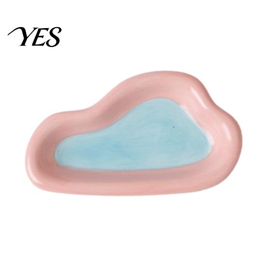 Flat Cat Plate Ceramic Cats Feeding Bowl, Whisker Friendly Kitten Food Dish, Anti Fatigue Dish Wide Shallow Pet Feeder for Dry Wet