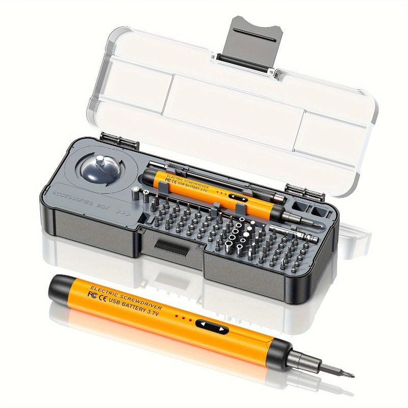 

88PCS Precision Electric Screwdriver Mini Magnetic Electric Screwdriver Mobile Phone Watch Repair Tools Portable Power Tools