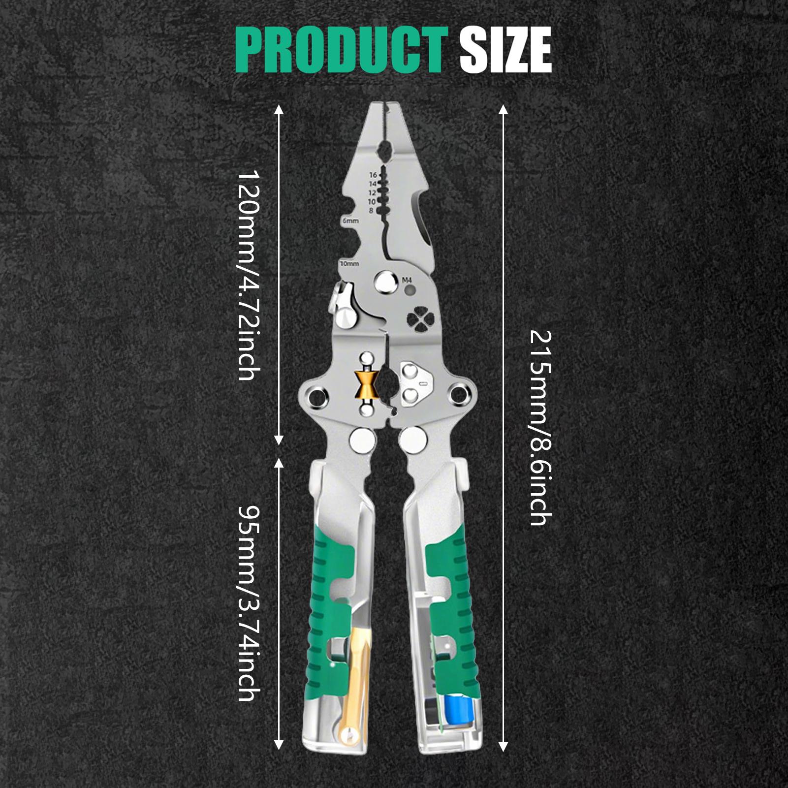 

Профессиональный электрический стриппер для проводов Складной стриппер для проводов Электрические плоскогубцы для резки зачистки обжима проводов