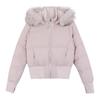 waist thin cotton-padded clothes women's short winter thickened large fur collar hooded cotton-padded clothes new small cotton-padded jacket women's