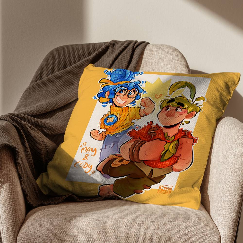 game It Takes Two Pillow Case Square DoubleSided Printing Short Plush Sofa Cushion Cover Bedroom Bedside Pillow