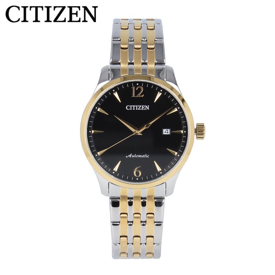 CITIZEN Automatic NJ0114-84E Date Black Silver Gold Stainless Wrist Watch For Men