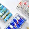 Stackable Clear Can Dispenser For Fridge 2 Tier Automatic Rolling Beverage Holder For Soda Beer And Canned Drinks