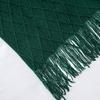 Green Knit Throw Blanket for Couch Outdoor Indoor Textured Boho Blanket Farmhouse Throw for Living Room Lightweight Decorative
