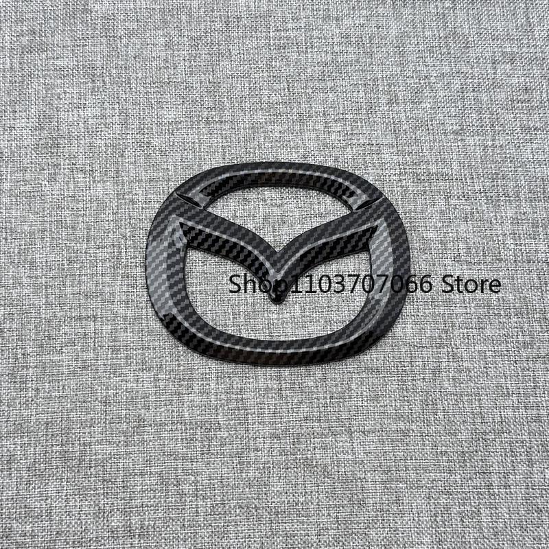 Car Front Grille Badge Trunk Emblem For Mazda 6 Atenza 2017 2018 2019 Glossy black Carbon fiber Head Rear Body Decal Accessories