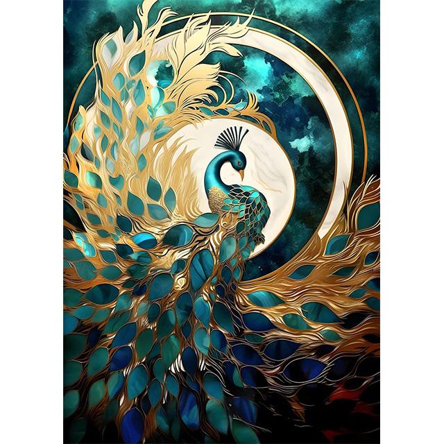 Fantasy Gorgeous Emerald Jewelry Gold Animal Prints Poster Canva Painting Modern Wall Art Picture Living Room Bedroom Home Decor