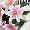 10 Heads Hot Colorful High Quality Wedding Decor Lilies Bouquet Fake Lilies Artificial Flowers