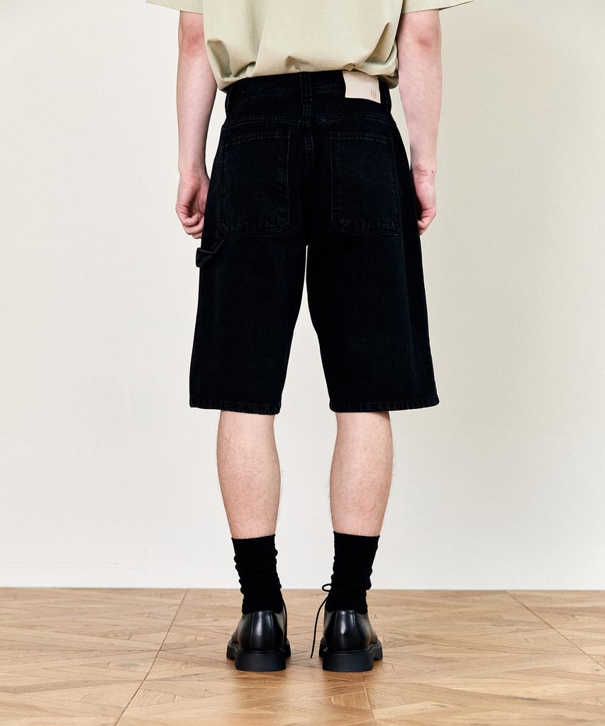 Hoite Het Repair Work Bermuda Shorts (Black)