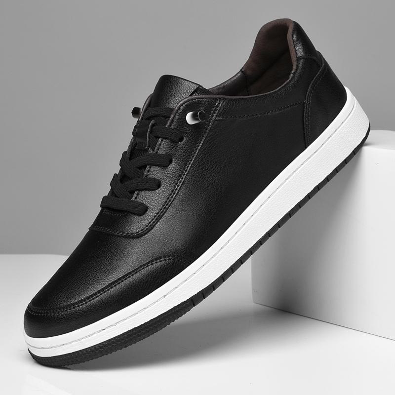 New Comfort Tenis Masculino Leisure Walk Male Sneakers Genuine Leather Mens Casual Shoes Stylish Flats Men Skateboard Footwear