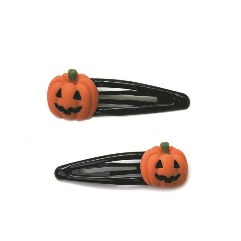 

2/10Pcs Funny Pumpkin Ghost And Bat Cat Design Bb Clip Headwear Children S Halloween Hair Ring Gifts For Girls