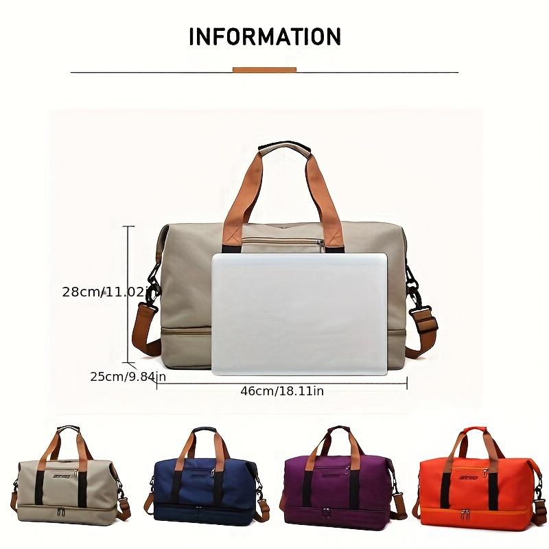 1 buc Rucsac de călătorie ușor - Geantă tote sportivă spațioasă cu compartimente multiple și bretele de umăr căptușite pentru sală, yoga, escapade de weekend