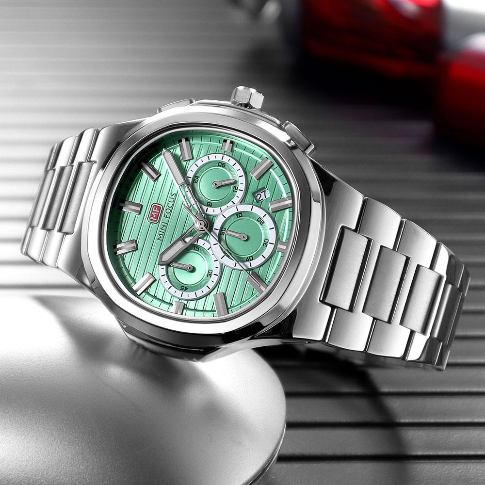 Stainless Steel Man Watch Leisure Fashion Quartz Wrist Watches Waterproof Outdoor Multifunctional Business Watch