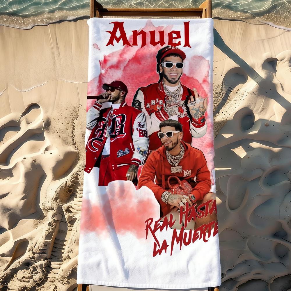 Rapper Anuel AA Towel For Swim Yoga Gym Quick Drying Soft and skin-friendly Beach Towels All-Season