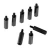 100 peças Espaçador Preto 3mm Macho para Fêmea Espaçador de Plástico de Nylon Porca Sextavada M3*18mm/22mm Para Placa de Circuito PCB