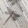1/2Pcs Antique Silver Dragonfly Bobby Pins Nickel Free Dragonflies Dragonfly Hair Clips Silver Dragonflies