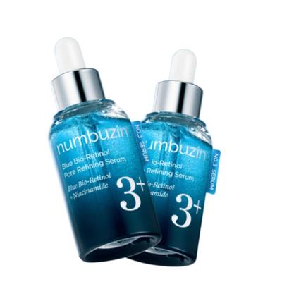Chiffres en non. 3 Ampoules Duo Rétinol Bio Bleu Remodelant les Pores 30ml×2 Soin Fermeté