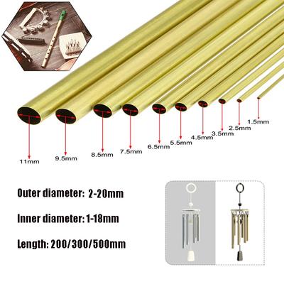 1 Pcs Brass Tubes Length 20/30/50cm Diameter 2/3/4/5/6/7/8/9/10/12/14/16/18/20mm Brass Tubes Wall Cutting Tool Parts