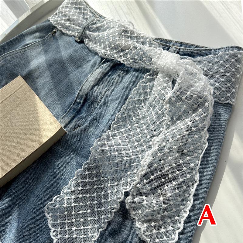 Sweet Lace Belt For Women To Match Skirts And Jeans, White Silk Belt, Long Silk Scarf, Suitable For Daily Wear