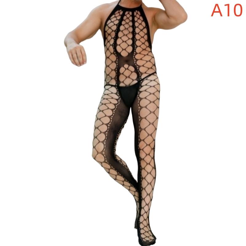 Plus Size Gay Mens Underwear Body Stocking Bodysuit Sexy Gay Underwear Transparent Sexy Underwear for Gay Men