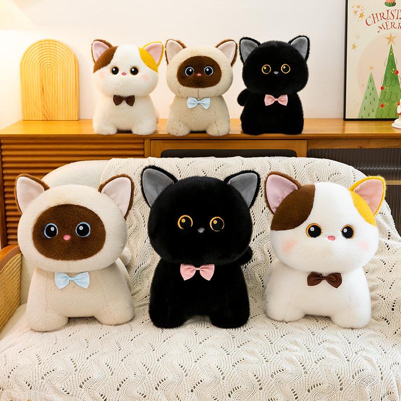 Cute Black Cat Plushie With Pp Filling For Teens And Adults Comfort