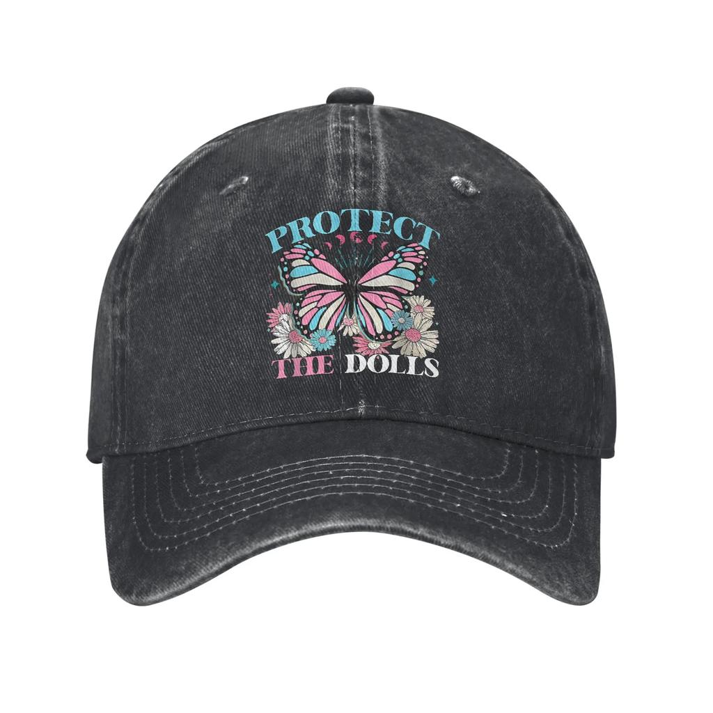 aProtect Queer Kids Unisex Style Baseball Cap Distressed Denim Caps Hat Retro Outdoor Activities Adjustable Fit Headwear