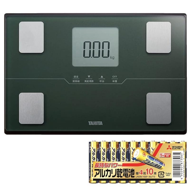 

Tanita body composition analyzer BC-315 Metallic green & spare battery set (BC-315-GR)