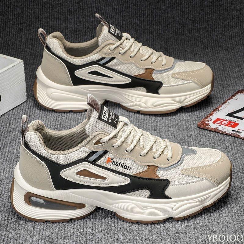 Fashionable Version Trendy Thick Soled Casual Comfortable Shoes Autumn Men's New Lightweight Breathable Mesh Sports Shoes