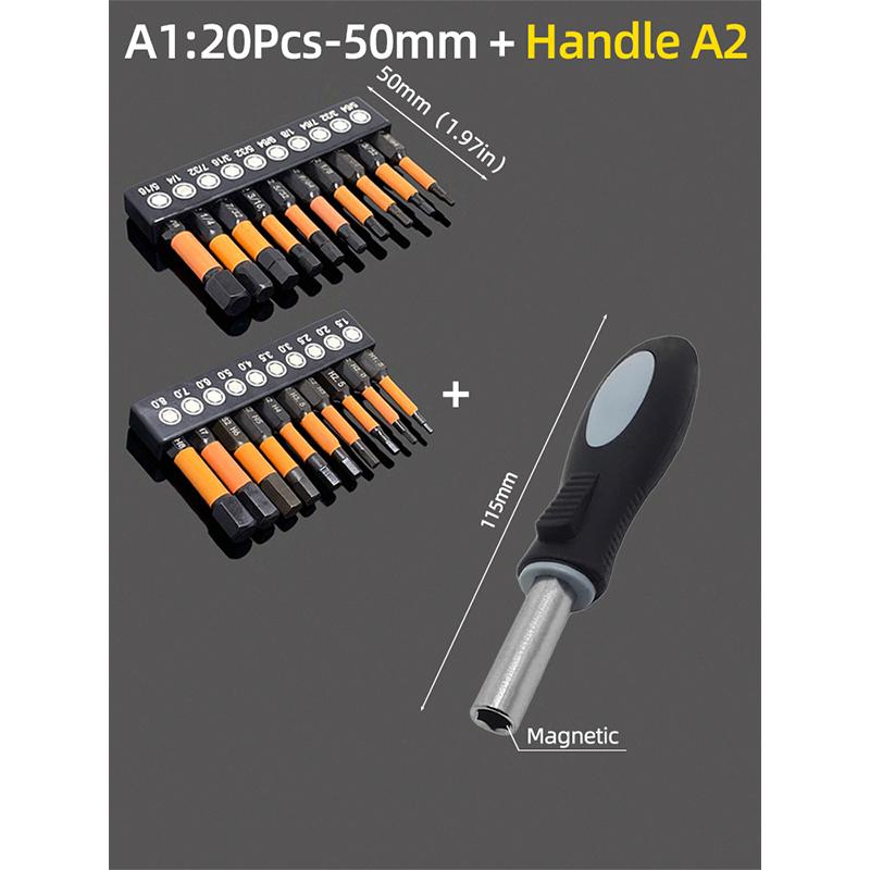 50/100mm Sechskant Schraubendreher Bit Set Metrisch Zoll Magnetisch S2 1/4" Sechskant Inbusschlüssel Bohrer Ratsche Handwerkzeuge