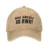MAGA Greenland Make America Go Away  Baseball Caps Casual Distressed Denim Washed  Snapback Hat Outdoor Workouts Gift Hat
