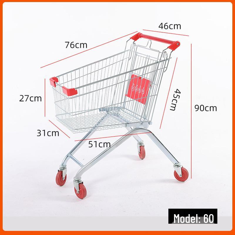 Supermarket Metal Shopping Push Cart