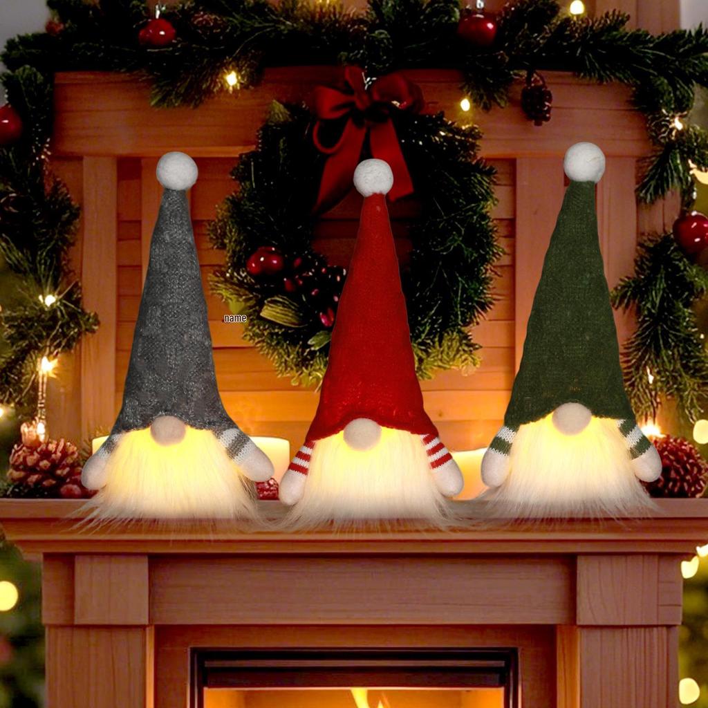 LED Lit Knitted Christmas Forest Man Tree Ornament