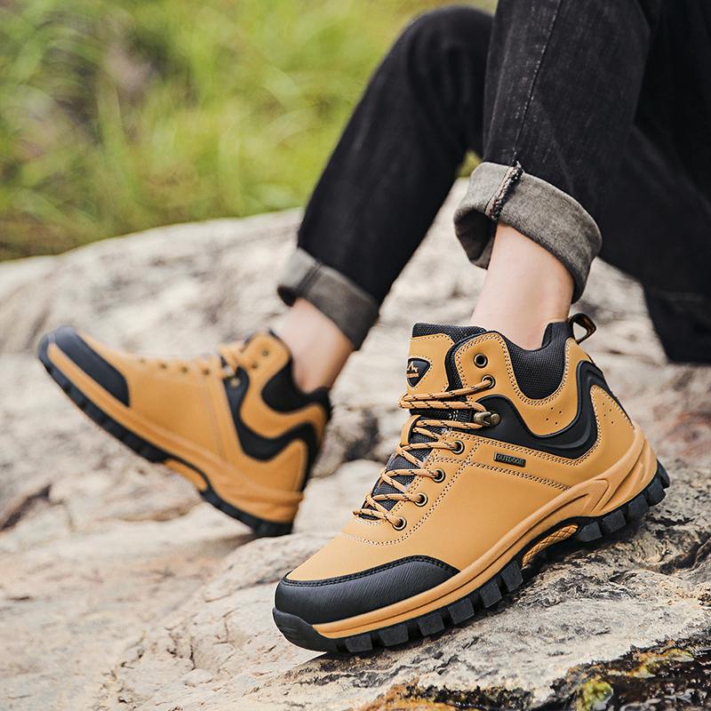 Autumn Winter New Men 'S Boots Plus Snow Boots Non -Slip Warm Winter Boots For Hiking Shoes With Fur Men Comfortable Outdoor Shoes