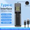 18650 Battery Charger 2 Slots Dual for 18650 4.2V Rechargeable Lithium Battery Charger Adapter for 18650 16340 14500 21700
