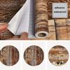 Retro 3D Brown Wood Pattern Peel and Stick Wallpaper Self Adhesive Contact Paper Removable Waterproof Christmas Wallpaper For Furniture