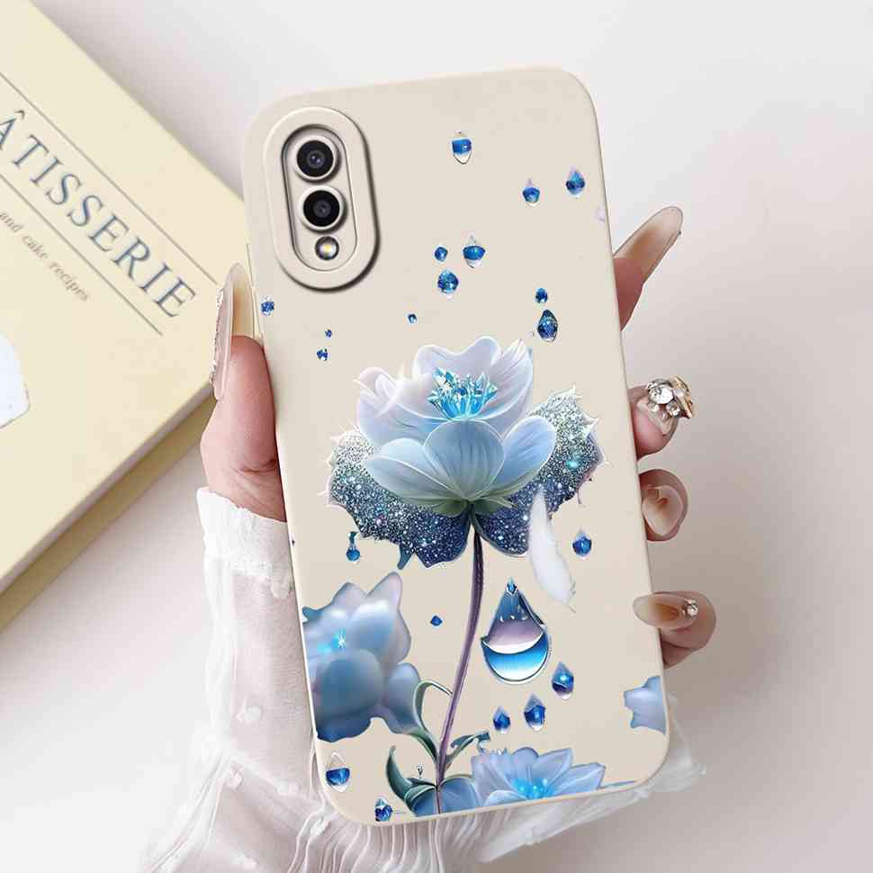 For Samsung Galaxy A02 SM-A022F Case Luxury Flower Fashion Soft Silicone TPU Cover For Samsung A02 M02 6.5" SM-M022F Phone Shell