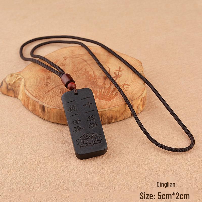 Ebony Pendant Necklace for Couples - Wushi Pai Ethnic Style Sweater Chain
