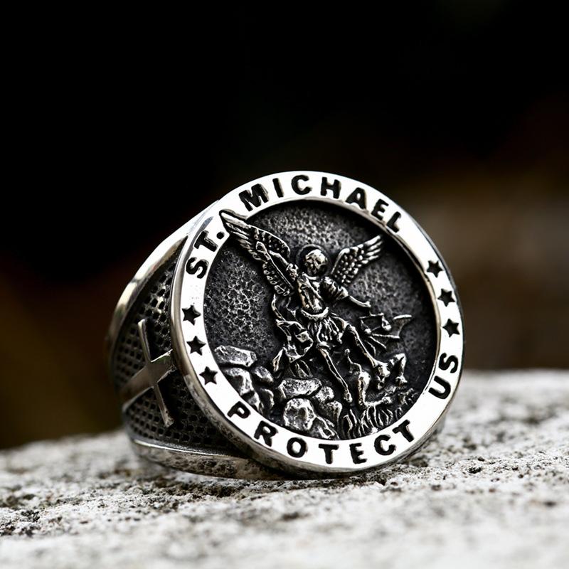 2026 Men s Ring, Michael The Archangel Ring Jewelry Us no. 7