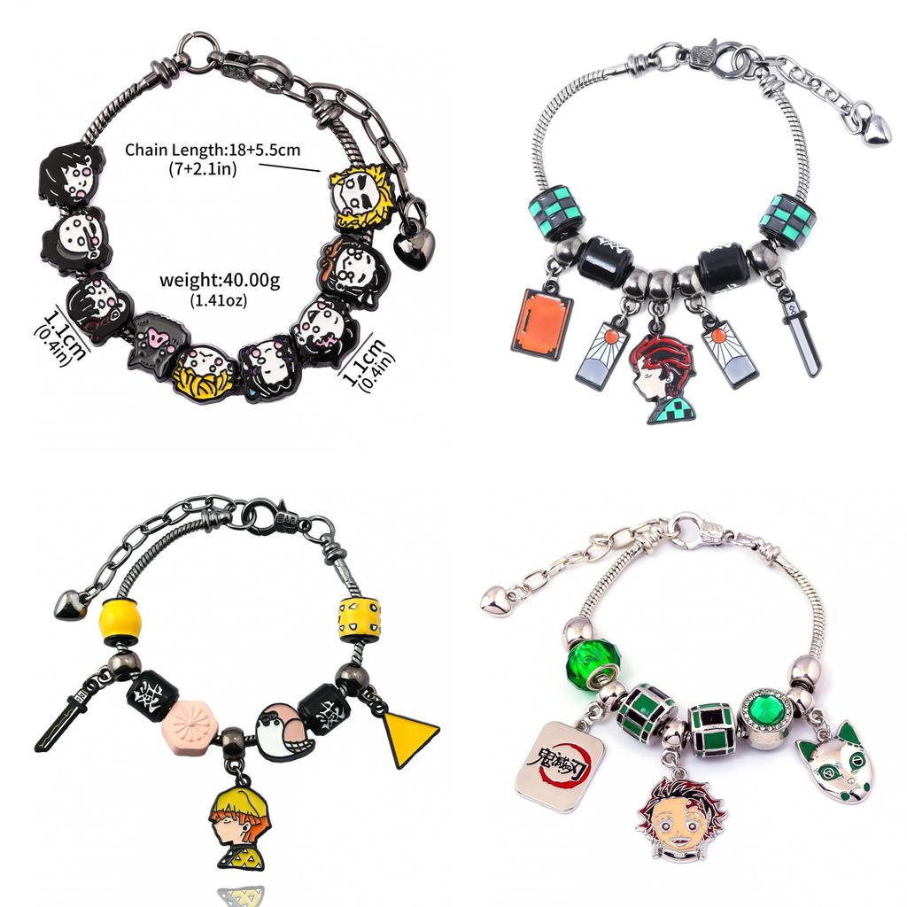 Demon Slayer Kimetsu No Yaiba Pendant Bracelet With Alloy Charm For Fans And Giftgiving
