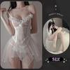 Seductive See-Through Lingerie Set: Flirty and Tempting Nightgown for Passionate Evenings