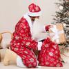 Costume Santa Christmas Set With Hat Beard And Gloves Bag For Festive Events