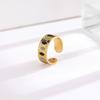 European and American Retro Color Opening Adjustable Titanium Steel Ring Women's Light Luxury Index Finger Trendy Ring