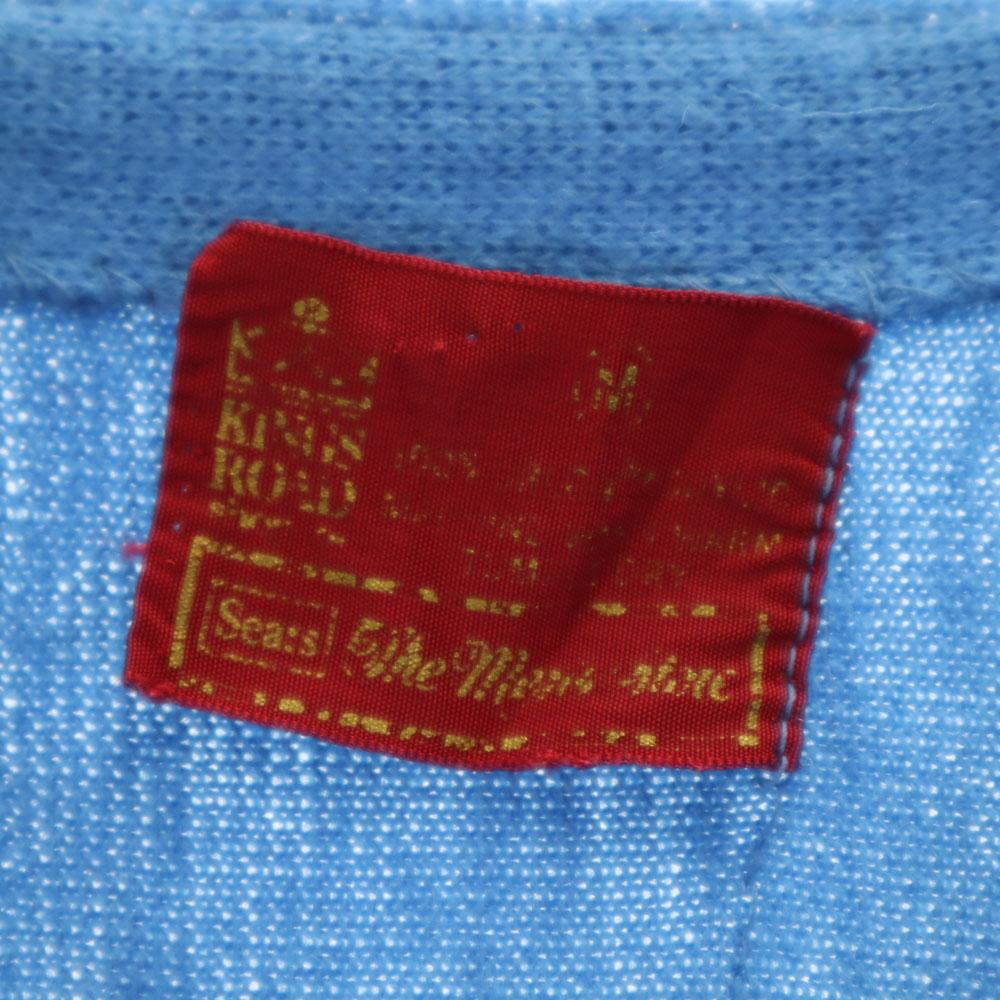 Sears 70s Kingsroad Vintage Long sleeve knit cardigan M Blue KINGS ROAD Men's Used