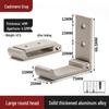 Black Aluminum Alloy Folding Wall-Mounted Coat Hook - Punch-Free, Solid Single Hook
