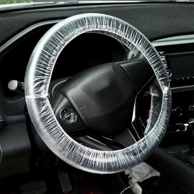 50 Stück Universal-Auto-Getriebeabdeckung, Einweg-Lenkradabdeckung, transparent, elastisch, wasserdicht, Kunststoff, Sicherheitsisolationsschutz