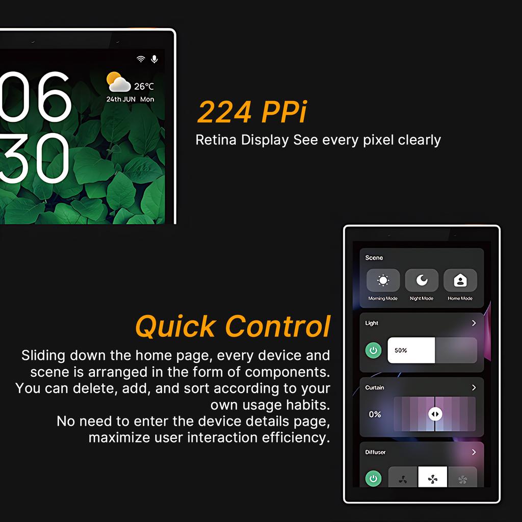 5 Inch Smart Home Control Panel Touchscreen All-in-One Home Devices Switch Wall Mount Smart Panel